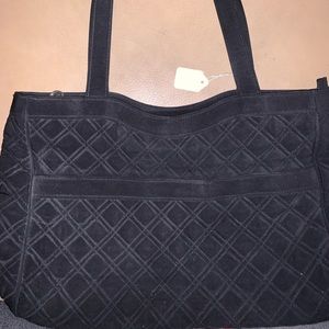 Vera Bradley Microfiber Black Tote